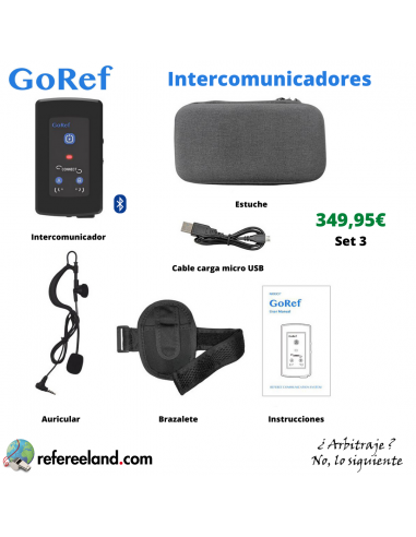 Intercomunicadores GoRef exclusivos - Pack 3