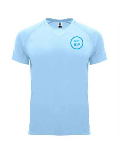 Camiseta Técnica Celeste RFEF - Escudo Turquesa