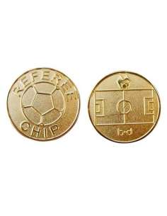 Moneda sorteo dorada