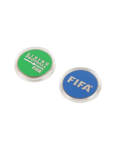 Moneda de Sorteo Living Football Verde aluminio