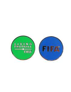 Moneda de Sorteo Living Football Verde aluminio 2