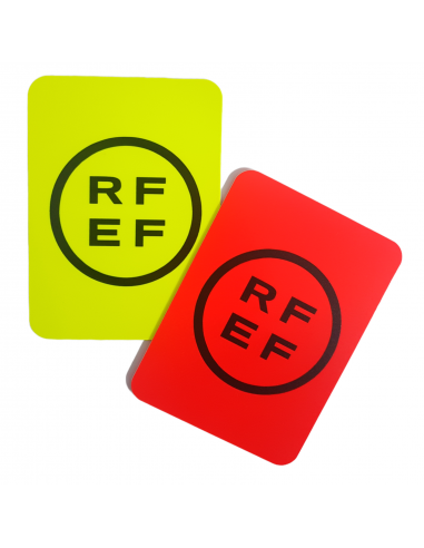 Tarjeta Amarilla y Roja RFEF personalizadas