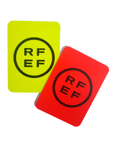 Tarjeta Amarilla y Roja RFEF personalizadas