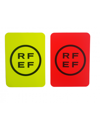 Tarjeta Amarilla y Roja RFEF personalizadas