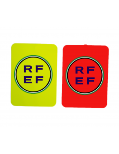 Tarjeta RFEF logo verde, blanco y negro ( Extremadura)