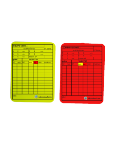 Tarjeta amarilla y roja con pegatina reutilizable NOVEDAD