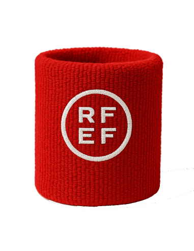 Muñequeras bordadas RFEF a juego con equipamiento