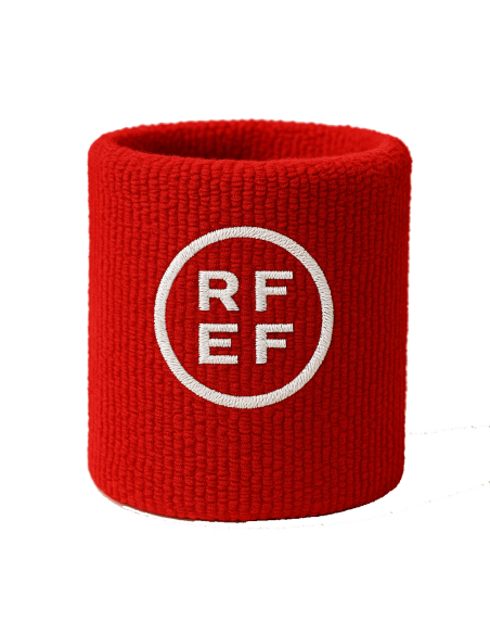 Muñequeras bordadas RFEF a juego con equipamiento