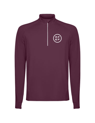 Sudadera entrenamiento ciruela RFEF