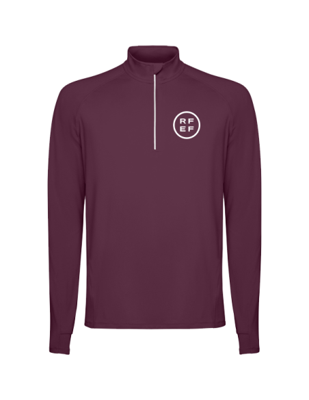 Sudadera entrenamiento ciruela RFEF